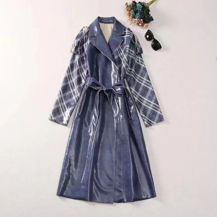 European and American women's dress 2023 winter new Plaid long-sleeved suit collar belt fashion Trench coat XXL
European and American women's dress 2023 winter new Plaid long-sleeved suit collar belt fashion Trench coat XXL