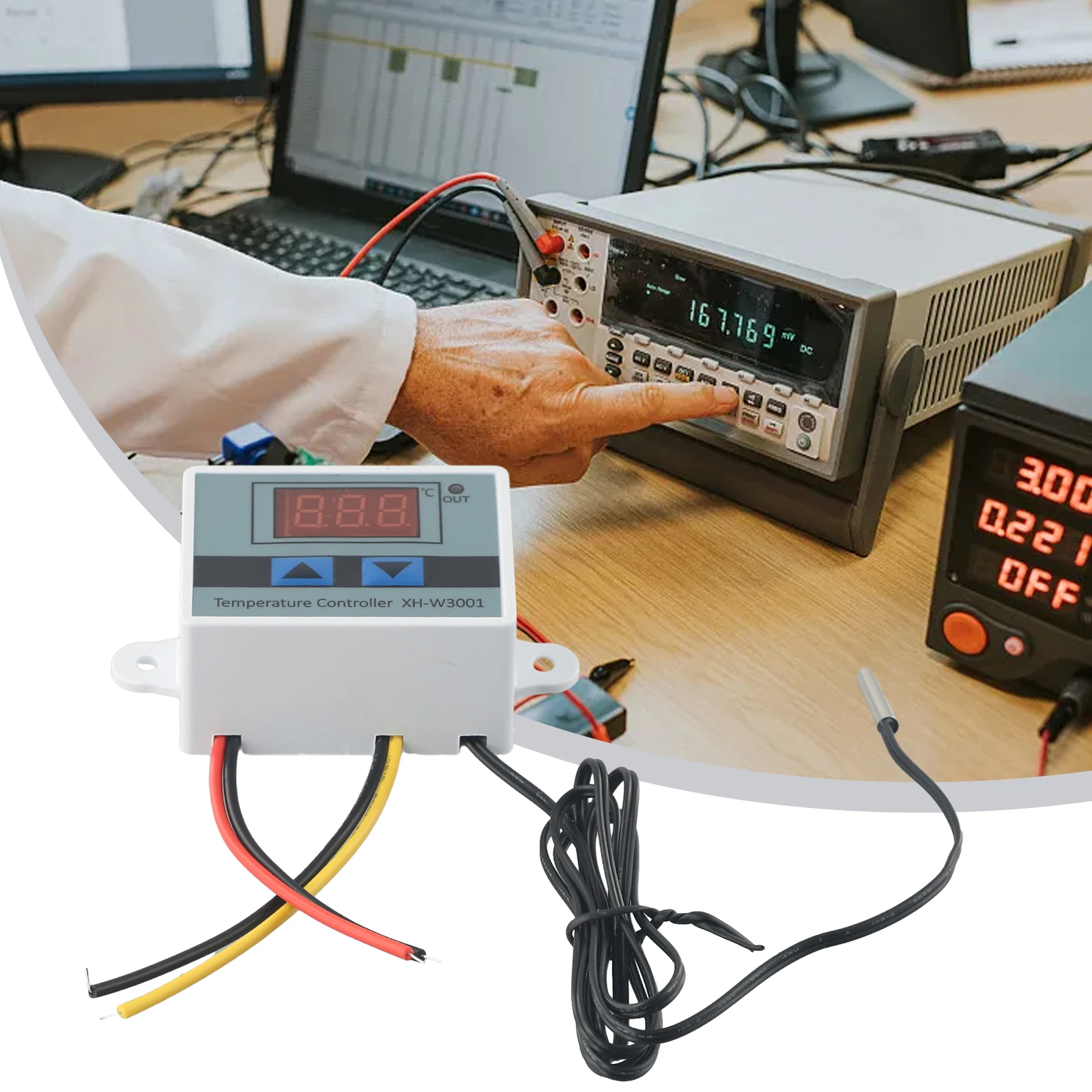 Digital Temperature Controller LED Display Thermostat XH-W3001 2V 24V AC110-220V Temp Thermostat Control Switch With Probe
Digital Temperature Controller LED Display Thermostat XH-W3001 2V 24V AC110-220V Temp Thermostat Control Switch With Probe