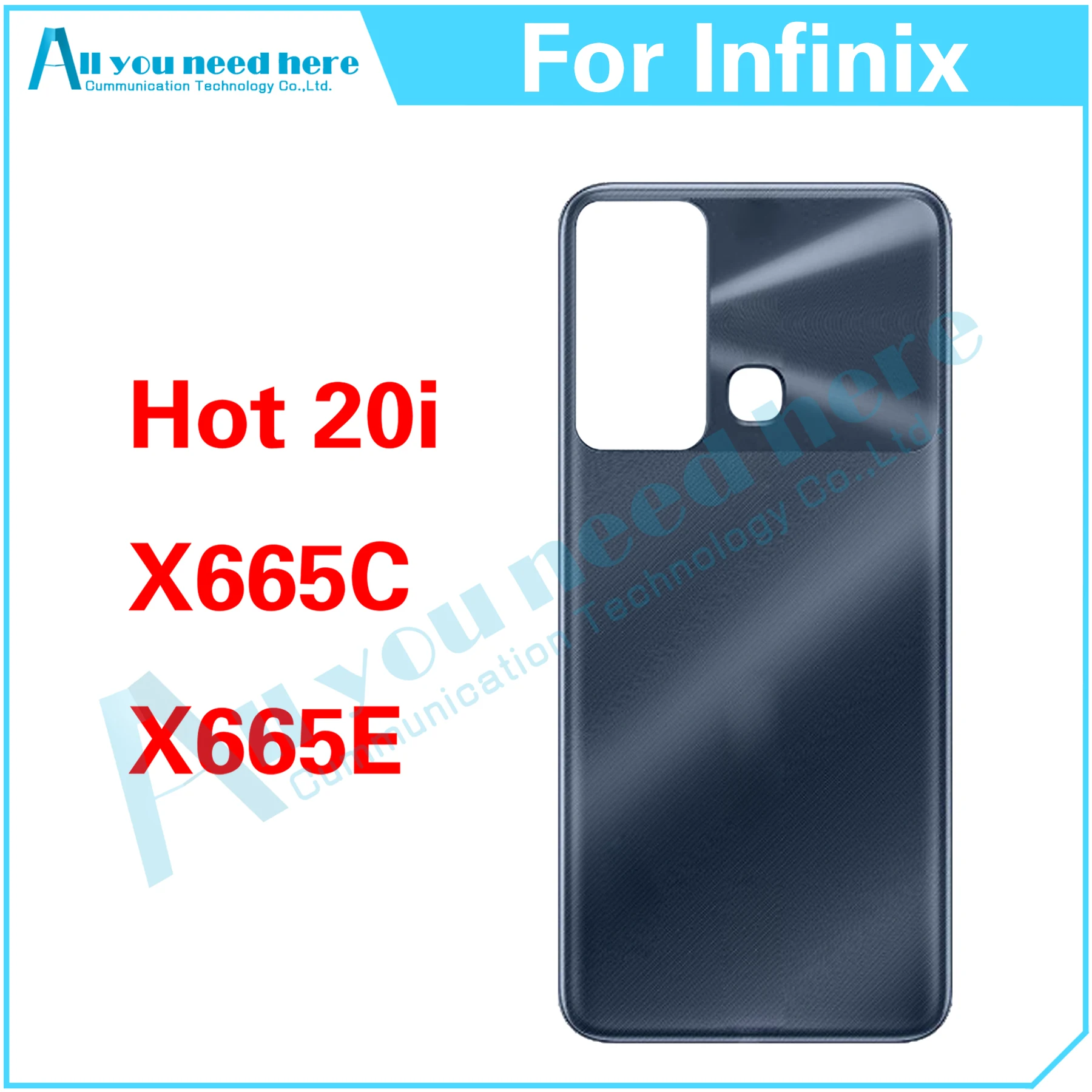 

10PCS For Infinix Hot 20i X665 X665C X665E Hot20i Rear Case Battery Back Cover Door Housing Repair Parts Replacement