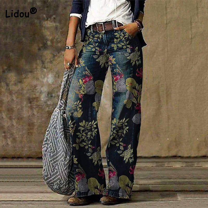 Retro Fashion Pants Beltless Hemp Pattern Printing Pockets Casual Women 2022 Autumn New Loose High Waist Wide Leg Long Trousers
Retro Fashion Pants Beltless Hemp Pattern Printing Pockets Casual Women 2022 Autumn New Loose High Waist Wide Leg Long Trousers