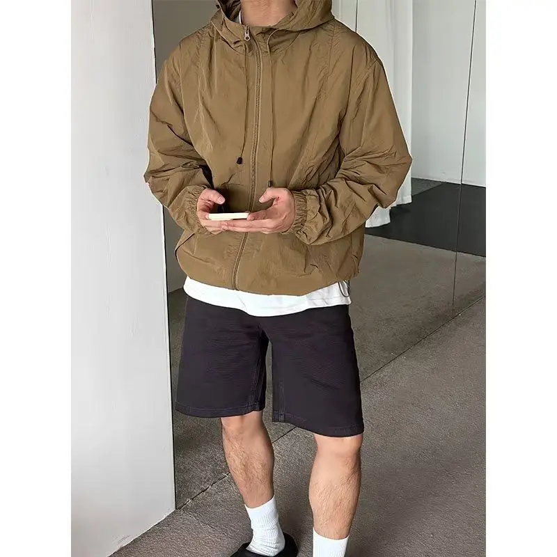 Summer Hooded Jacket Men Outdoor Quick Dry Sun-Protective Sport Windbreaker Ultra Light Jackets Casual Breathable Loose Coat
Summer Hooded Jacket Men Outdoor Quick Dry Sun-Protective Sport Windbreaker Ultra Light Jackets Casual Breathable Loose Coat