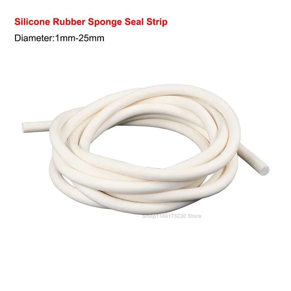 Silicone Rubber Sponge Strip White Silicone Round Foamed Seal Strip VMQ Foaming Cord Diameter 1/1.2/1.5/1.8/2/2.2/2.5-25mm
Silicone Rubber Sponge Strip White Silicone Round Foamed Seal Strip VMQ Foaming Cord Diameter 1/1.2/1.5/1.8/2/2.2/2.5-25mm