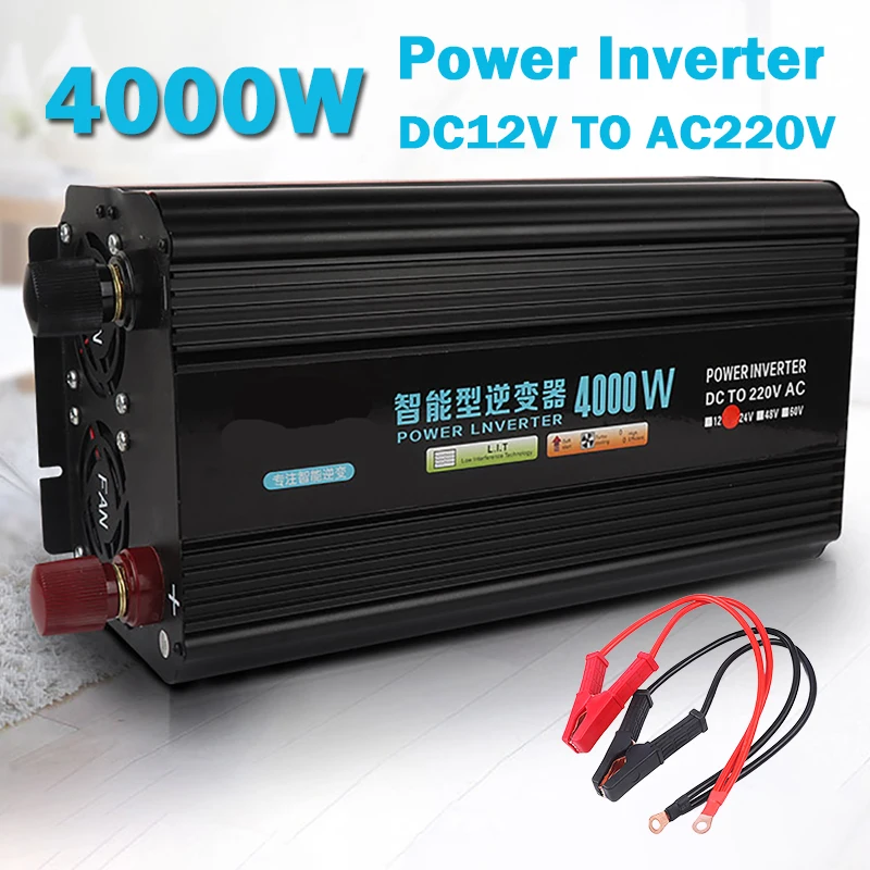 2000W 4000W Modified Sine Wave Inverter Real-time Intelligent DC12V/24V To AC220V Voltage Transformer Converter Power Inverter
2000W 4000W Modified Sine Wave Inverter Real-time Intelligent DC12V/24V To AC220V Voltage Transformer Converter Power Inverter