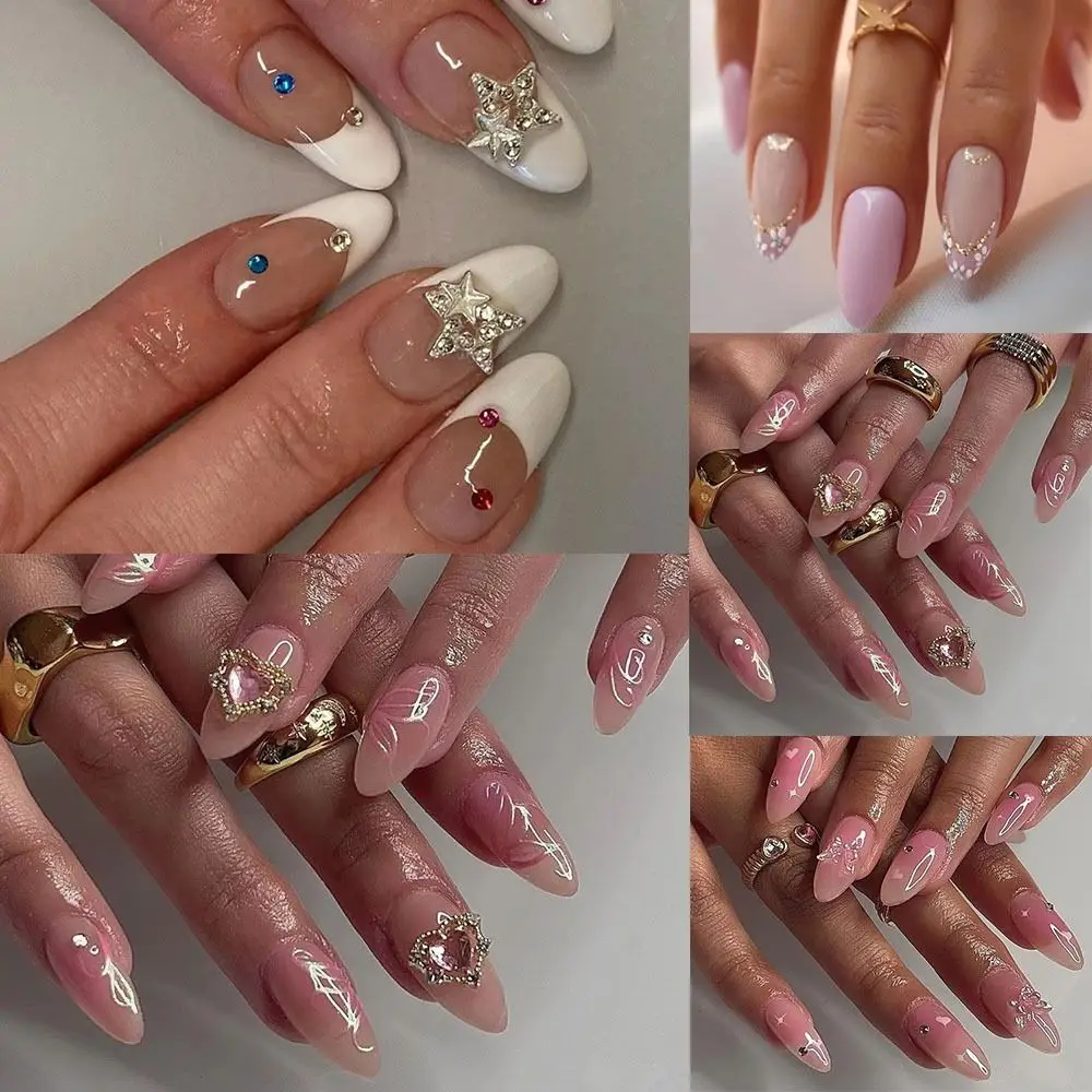24pcs Detachable Diy Press On Nails Fake Nials French Long Almond False Nails Crystal
24pcs Detachable Diy Press On Nails Fake Nials French Long Almond False Nails Crystal