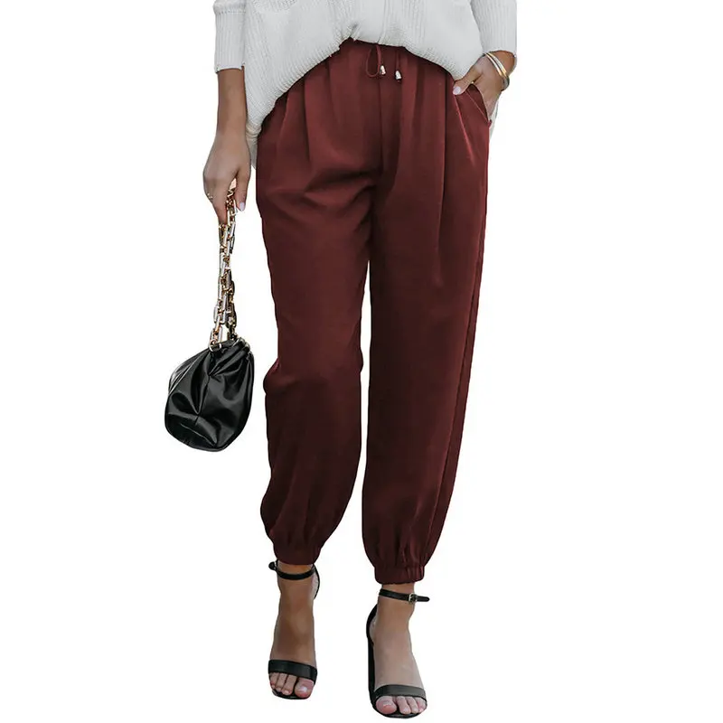 Overseas Sizes Women Long Cotton Pants High Waisted Lace Up Small Leg Cuffed Trousers Solid Casual Loose New Design
Overseas Sizes Women Long Cotton Pants High Waisted Lace Up Small Leg Cuffed Trousers Solid Casual Loose New Design