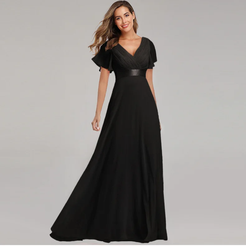 New Style Women V-Neck Chiffon Dress Wedding Evening Party Long Dress Elegant Party Red Dresses For Women, Plus Size 11 Mallzona Sdafad45fc3a149d0b454ff1eed53e7da2 New Style Women V-Neck Chiffon Dress Wedding Evening Party Long Dress Elegant Party Red Dresses For Women, Plus Size Mallzona