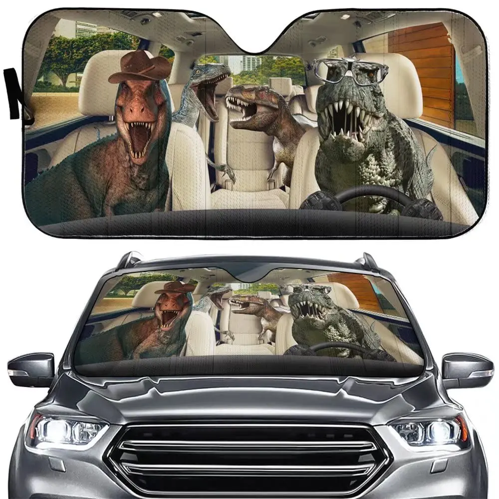 Dinosaur Driving Auto Windshield Sun Shade Angry Family Car Sunshades Front Window Funny Shade Decor Truck Pickup SUV Visor Bloc
Dinosaur Driving Auto Windshield Sun Shade Angry Family Car Sunshades Front Window Funny Shade Decor Truck Pickup SUV Visor Bloc