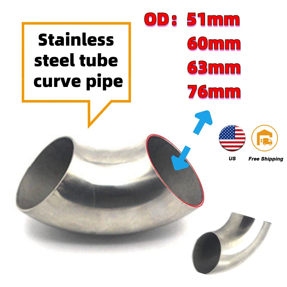 90 Degree Bend Elbow Pipe 201 Stainless Steel tube curve pipe OD 51mm 60mm 63mm 76mm
90 Degree Bend Elbow Pipe 201 Stainless Steel tube curve pipe OD 51mm 60mm 63mm 76mm