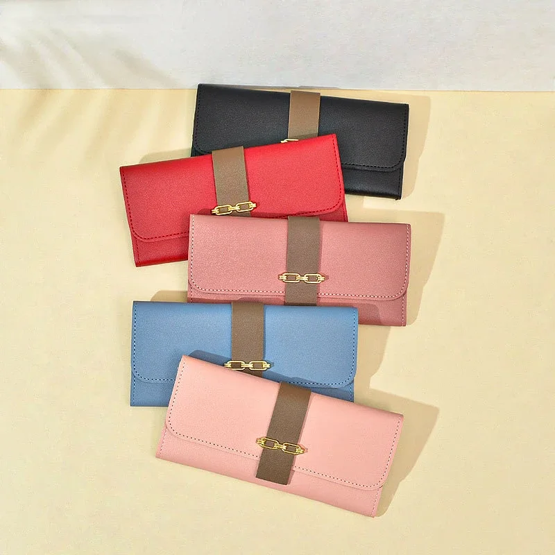 Women's Long Purse Pull Strap Buckle Solid Color Simple Women's Clutch Bag Retro Large Capacity Multifunctional Bag
Women's Long Purse Pull Strap Buckle Solid Color Simple Women's Clutch Bag Retro Large Capacity Multifunctional Bag