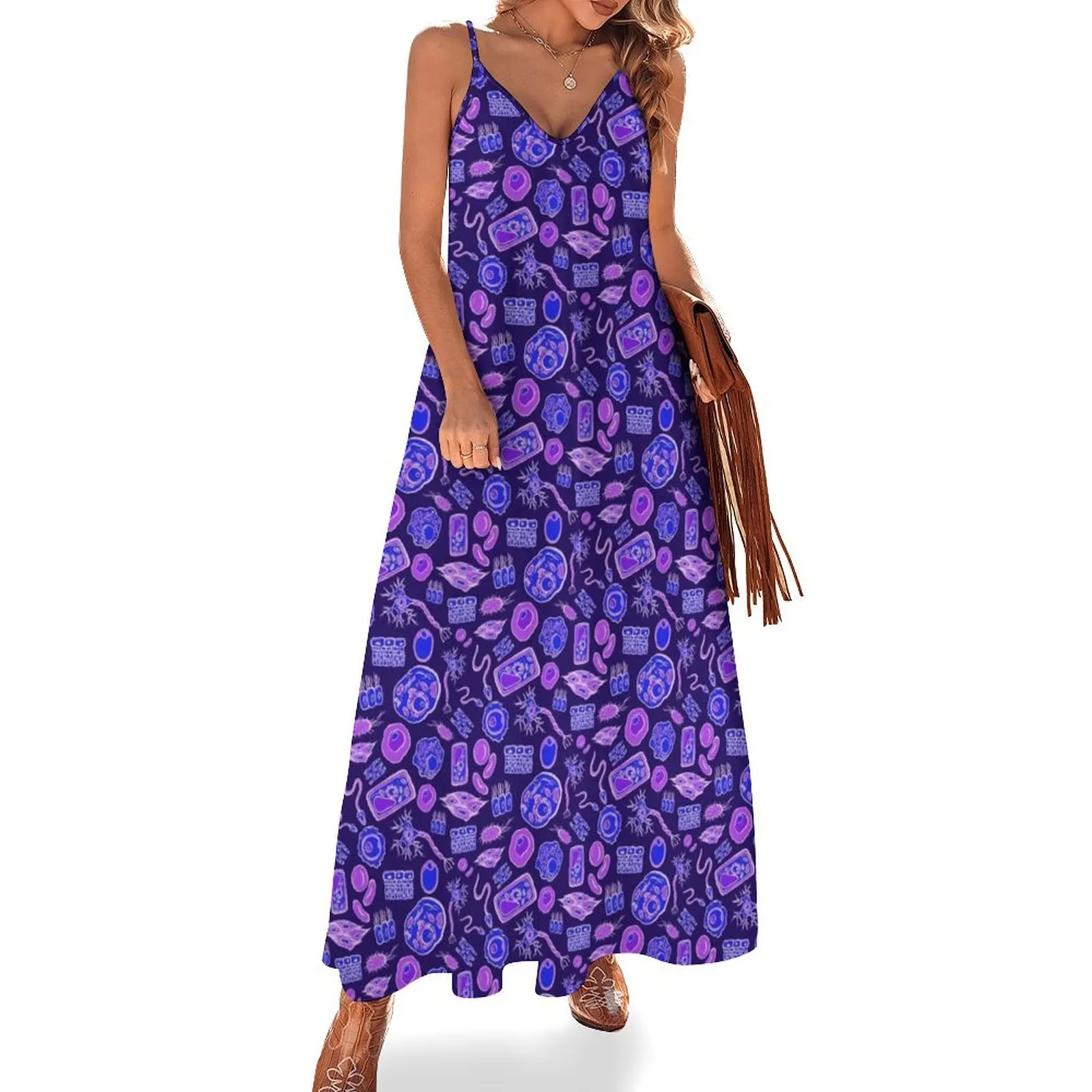 Purple Cell Type Pattern Sleeveless Dress party dresses women long dress women summer ceremony dresses Women's summer skirt
Purple Cell Type Pattern Sleeveless Dress party dresses women long dress women summer ceremony dresses Women's summer skirt