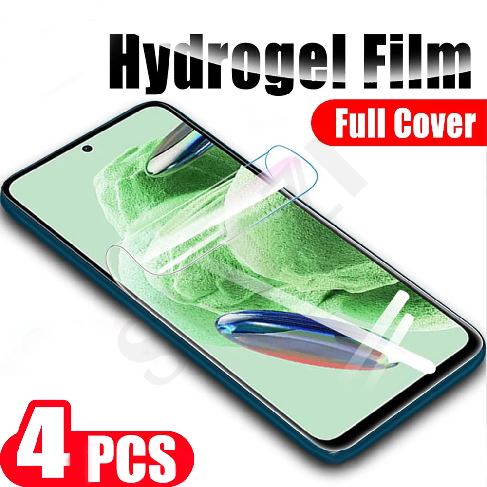 

4Pcs 9D screen protector For redmi note 12 Turbo 11 11T 11E 11s 11SE Discovery pro plus Speed Hydrogel film Not Glass phone film