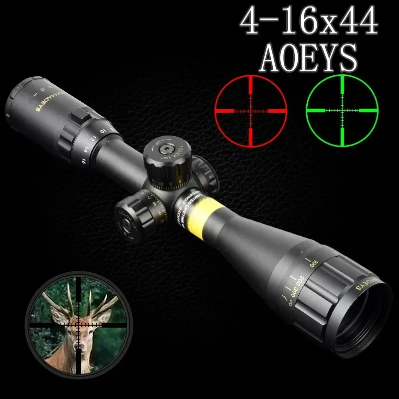 

4-16x44 AOEYS Hunting Rifle Scopes Red Green Reticle Optical Telescopic Spotting Tactical Riflescopes Optic Sniper Airsoft Sight