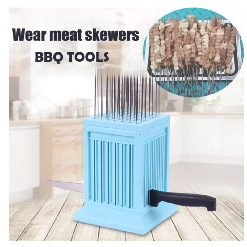 BBQ Meat Skewer Maker Wear Meat String Lamb Skewers Machine 49 Holes Skewer Tools Machine Grill Barbecue Kitchen Accessories
BBQ Meat Skewer Maker Wear Meat String Lamb Skewers Machine 49 Holes Skewer Tools Machine Grill Barbecue Kitchen Accessories