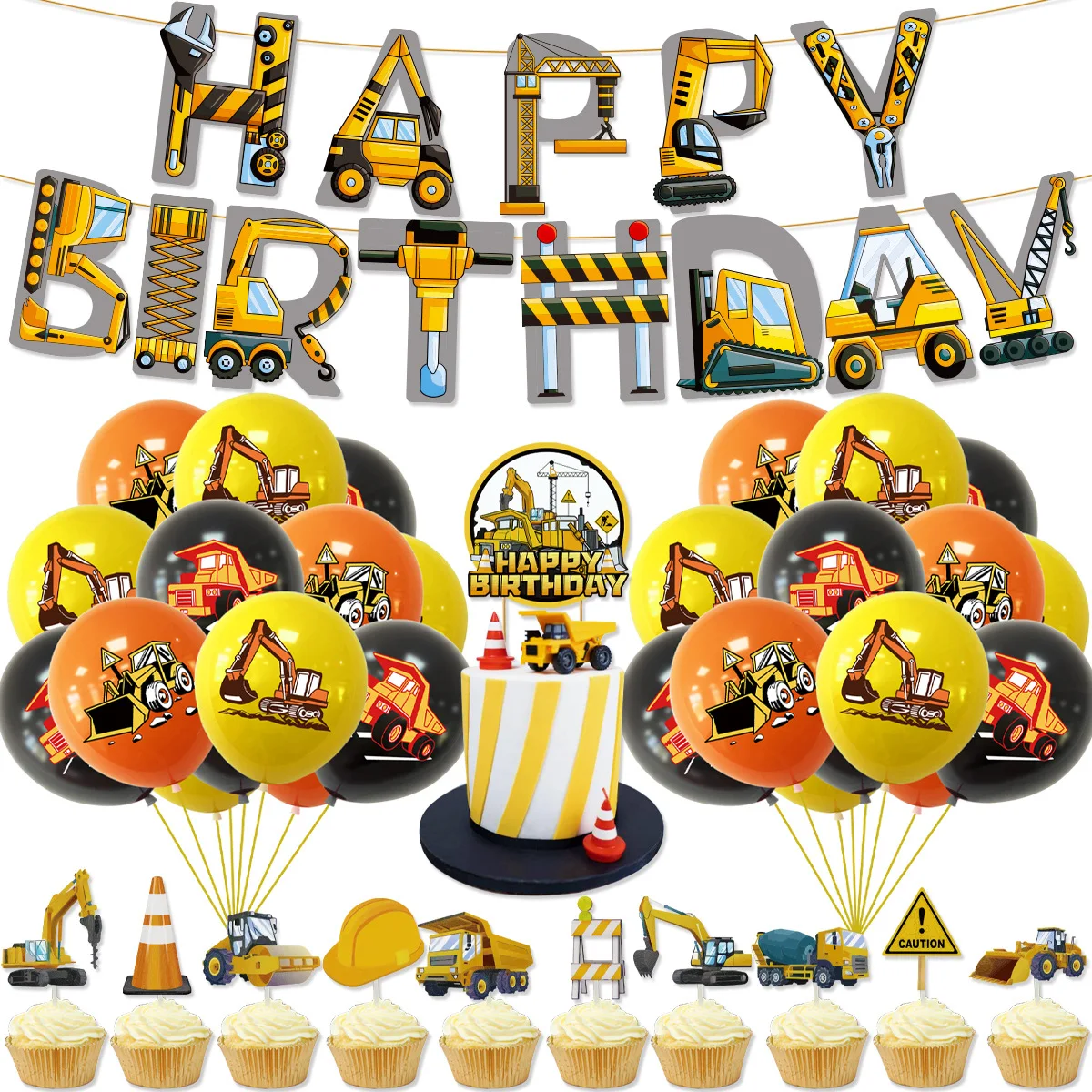 New Product Engineering Vehicle Theme Printing Latex Balloon Digger Truck Boys Birthday Party Decoration Supplies
New Product Engineering Vehicle Theme Printing Latex Balloon Digger Truck Boys Birthday Party Decoration Supplies