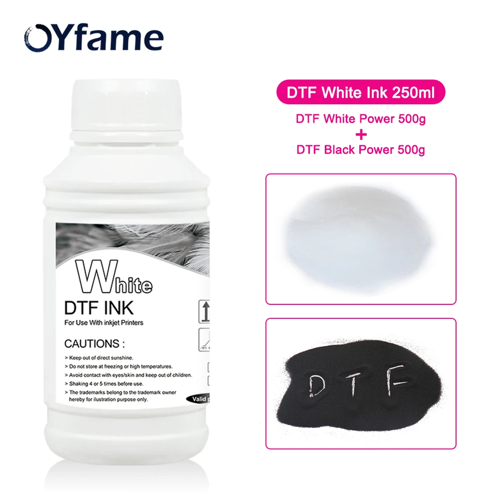 OYfame 500G dtf powder white transfer hot melt powder adhesive 250ml DTF Ink White for dtf printer ink dtf trasnfer printer ink
OYfame 500G dtf powder white transfer hot melt powder adhesive 250ml DTF Ink White for dtf printer ink dtf trasnfer printer ink