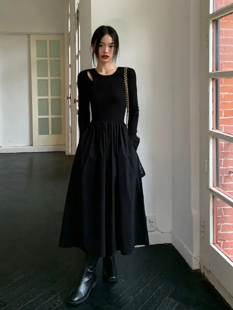 Apring Autumn Vintage Knitting Maxi Dresses Women Clothing O Neck Office Lady Casual Pockets Bodycon Midi Dress Black
Apring Autumn Vintage Knitting Maxi Dresses Women Clothing O Neck Office Lady Casual Pockets Bodycon Midi Dress Black