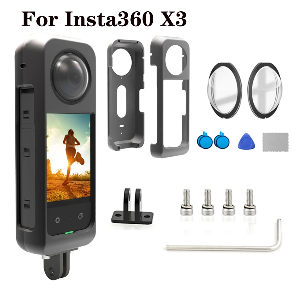 For Insta360 One X3 Aluminum Alloy Protective Case Frame Camera Lens Cap Cover Set for Insta360 X3 Camera Accessories Parts
For Insta360 One X3 Aluminum Alloy Protective Case Frame Camera Lens Cap Cover Set for Insta360 X3 Camera Accessories Parts