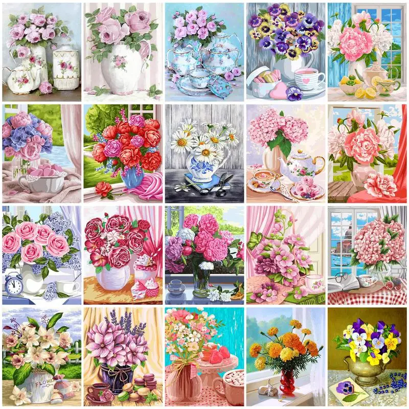 SDOYUNO Painting By Numbers Exquisite Vase Flowers Paint Pictures By Numbers With Frame Home Decor Items
SDOYUNO Painting By Numbers Exquisite Vase Flowers Paint Pictures By Numbers With Frame Home Decor Items