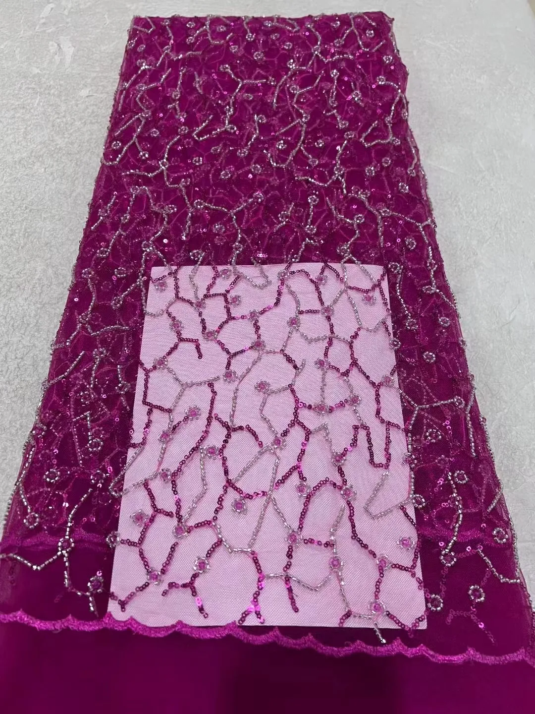 2024 High Quality African Heavy tube Beaded Sequin Lace Fabric Embroidered French Tulle Lace Nigerian Wedding Dress 5yards
2024 High Quality African Heavy tube Beaded Sequin Lace Fabric Embroidered French Tulle Lace Nigerian Wedding Dress 5yards