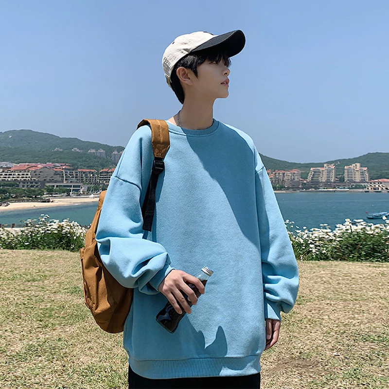 Long Sleeve Men Sweatshirts Loose Y2k Vintage Thicken Fleece Hoodies Boy's Clothing Solid Color Fashion Brand Male Pullovers
Long Sleeve Men Sweatshirts Loose Y2k Vintage Thicken Fleece Hoodies Boy's Clothing Solid Color Fashion Brand Male Pullovers