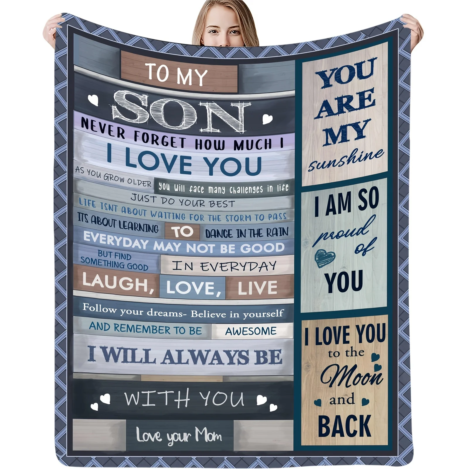 To My Son Blanket from Mom Love Letter Gifts Soft Cozy Personalized Flannel Throw Blankets with Fits Couch Sofa Bedroom
To My Son Blanket from Mom Love Letter Gifts Soft Cozy Personalized Flannel Throw Blankets with Fits Couch Sofa Bedroom