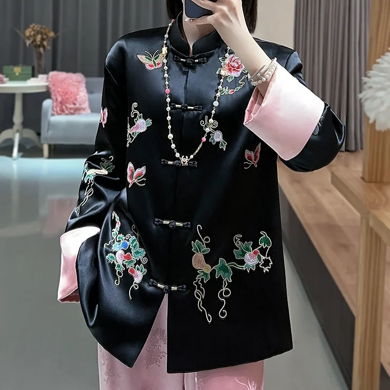 High-end Winter Women Jacket Top Chinese Style Embroidery Elegant Lady Acetate Coat Hanfu Female S-XXL
High-end Winter Women Jacket Top Chinese Style Embroidery Elegant Lady Acetate Coat Hanfu Female S-XXL