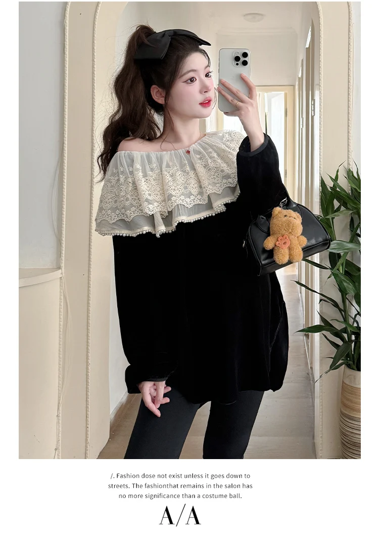 Autumn Pleated Flying Sleeve Pregnancy Shirt+belly Trousers Twinset Loose Casual Pregnant Woman Pants Suit Maternity Clothes Set 4 Sdb0821b852df474bb6f8d40840d789d97