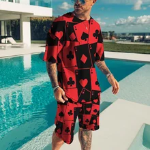 Fashion New Men's 3D T-shirt Sets 3D Printing Tracksuit Clothes Men's Outdoor Casual Short Sleeve Shorts 2 Piece Set Sweat Suits
Fashion New Men's 3D T-shirt Sets 3D Printing Tracksuit Clothes Men's Outdoor Casual Short Sleeve Shorts 2 Piece Set Sweat Suits