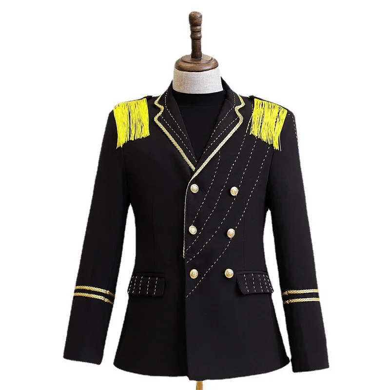 0832222 Navy Style Male Performance Singer Host Costume Stage Embroidered Dress Outside Court Suit
0832222 Navy Style Male Performance Singer Host Costume Stage Embroidered Dress Outside Court Suit
