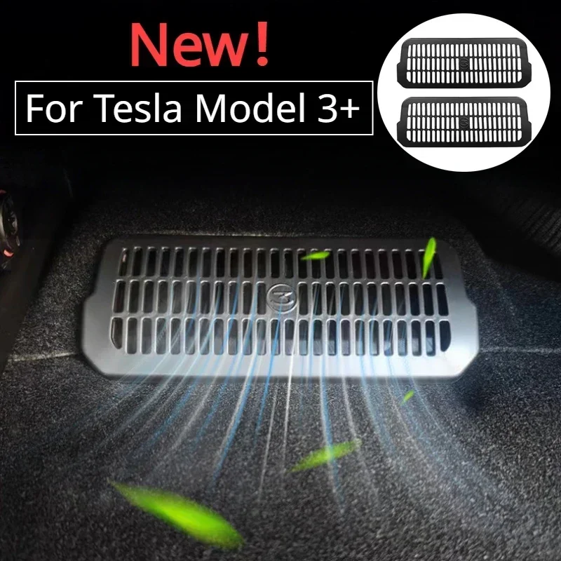 

For Tesla Model 3+ Under Seat Air Vent Cover Underseat Air Outlet Protective Cover Anti-blocking New Model3 Car Accessories 2024