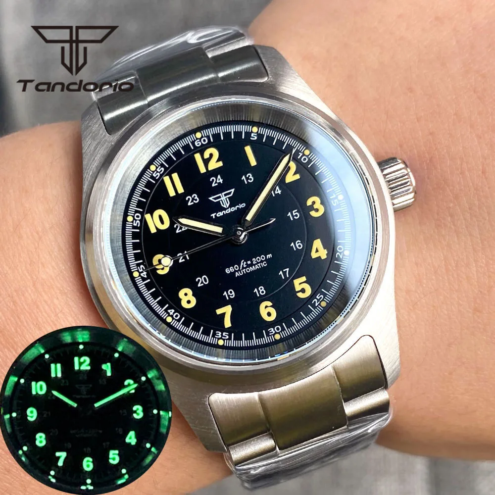 Tandorio 36mm Dive Pilot Watch for Men Ladies NH35A Movement Automatic Sapphire Glass Screw Crown Leather Strap 200M Waterproof
Tandorio 36mm Dive Pilot Watch for Men Ladies NH35A Movement Automatic Sapphire Glass Screw Crown Leather Strap 200M Waterproof