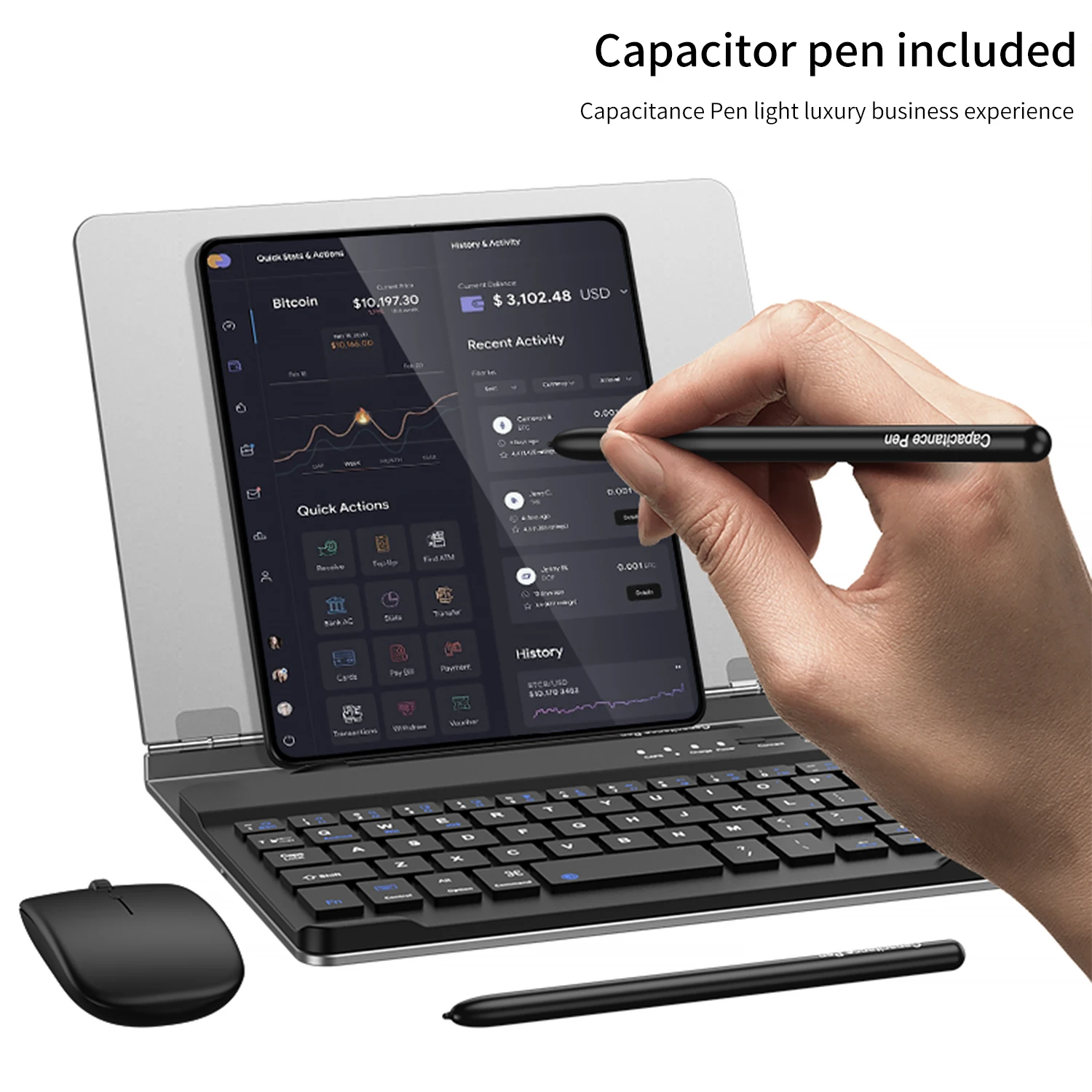 aluminum alloy Folding Stand Keyboard Case With Mouse for Oneplus Open 5G Wireless Detachable Keyboard With Touch Pen
aluminum alloy Folding Stand Keyboard Case With Mouse for Oneplus Open 5G Wireless Detachable Keyboard With Touch Pen