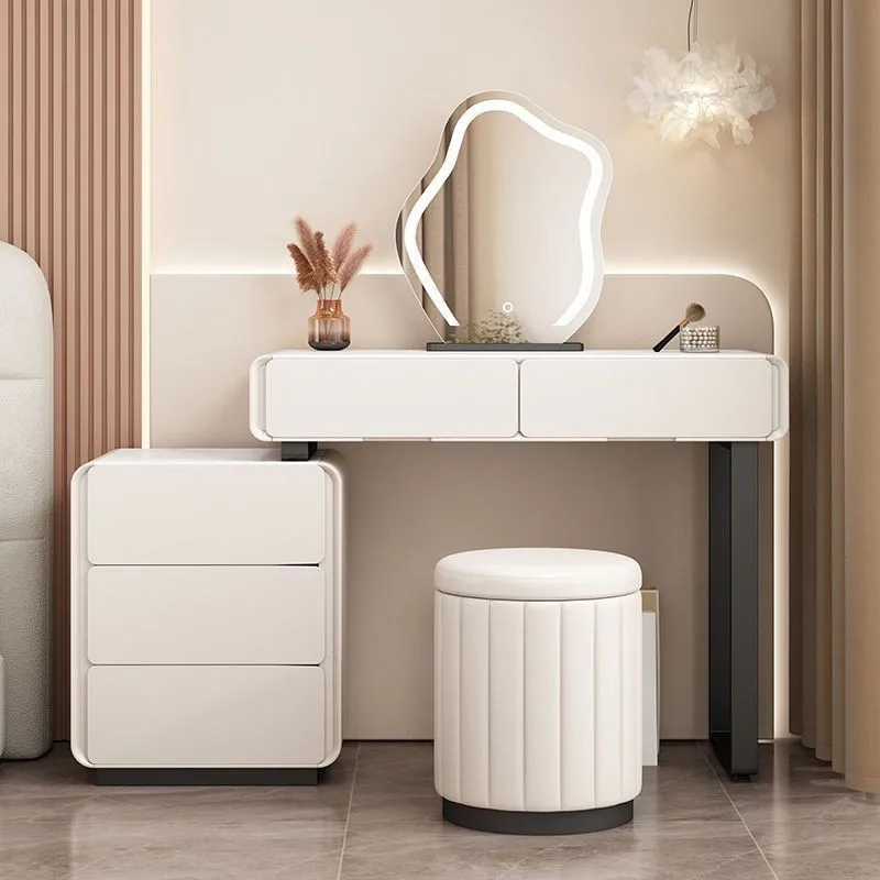 New luxury high-grade dresser glass bedroom modern minimalist online celebrity ins wind cream wind LED lamp makeup cabinet
New luxury high-grade dresser glass bedroom modern minimalist online celebrity ins wind cream wind LED lamp makeup cabinet