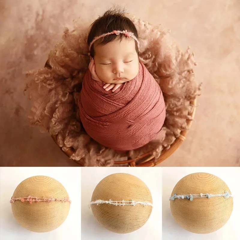 

Реквизит для фотосъемки новорожденных, повязка на голову с красочными жемчужинами для новорожденных, декоративная повязка на голову для детской фотостудии, аксессуары для волос