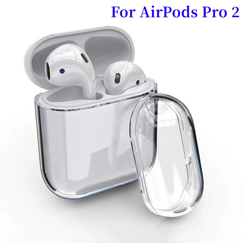 

Чехол для Apple AirPods Pro 2 поколения, силиконовый прозрачный чехол для наушников AirPods Pro 2, чехол для зарядки