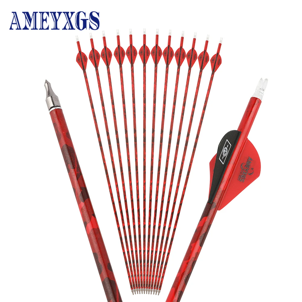 Bow Arrow 6/12/24PCS Spine 500 Camouflage Mixed Carbon Arrow Diameter 8mm Bow Archery Shooting Hunting Sport Accessories
Bow Arrow 6/12/24PCS Spine 500 Camouflage Mixed Carbon Arrow Diameter 8mm Bow Archery Shooting Hunting Sport Accessories