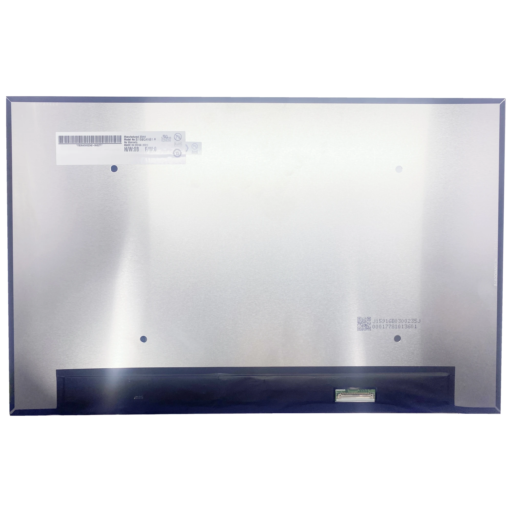 B160QAN01.H 16,0 ''ЖК-экран для ноутбука, панель дисплея 3072*1920 EDP, 40 контактов, 100% sRGB
B160QAN01.H 16,0 ''ЖК-экран для ноутбука, панель дисплея 3072*1920 EDP, 40 контактов, 100% sRGB