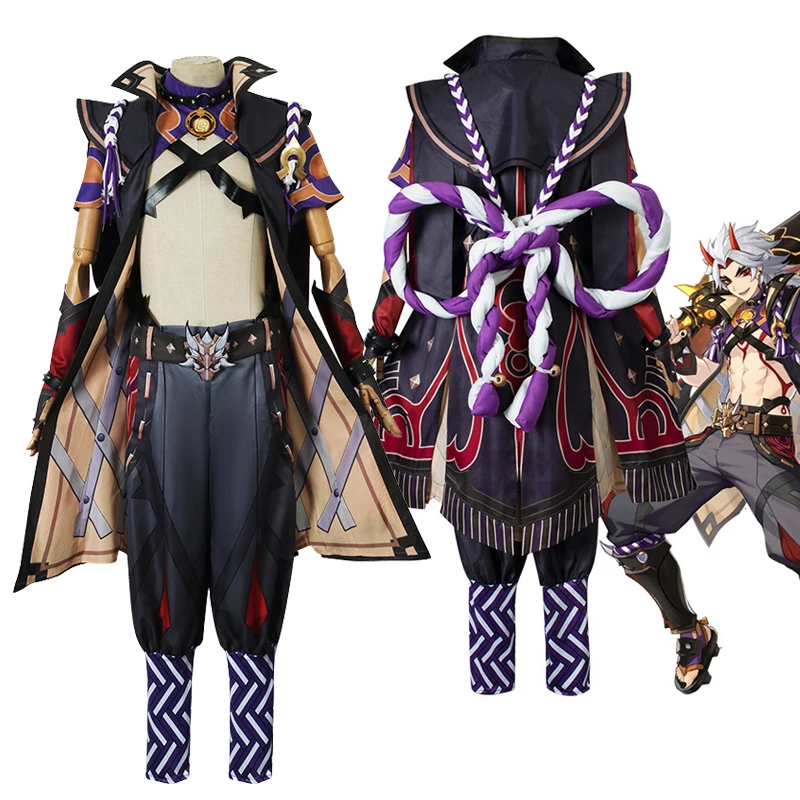 Костюм для косплея аниме Arataki oитто, игровой костюм Genshin Impact, обычный Карнавальный костюм для вечеринки, полный комплект, Прямая поставка 
Костюм для косплея аниме Arataki oитто, игровой костюм Genshin Impact, обычный Карнавальный костюм для вечеринки, полный комплект, Прямая поставка