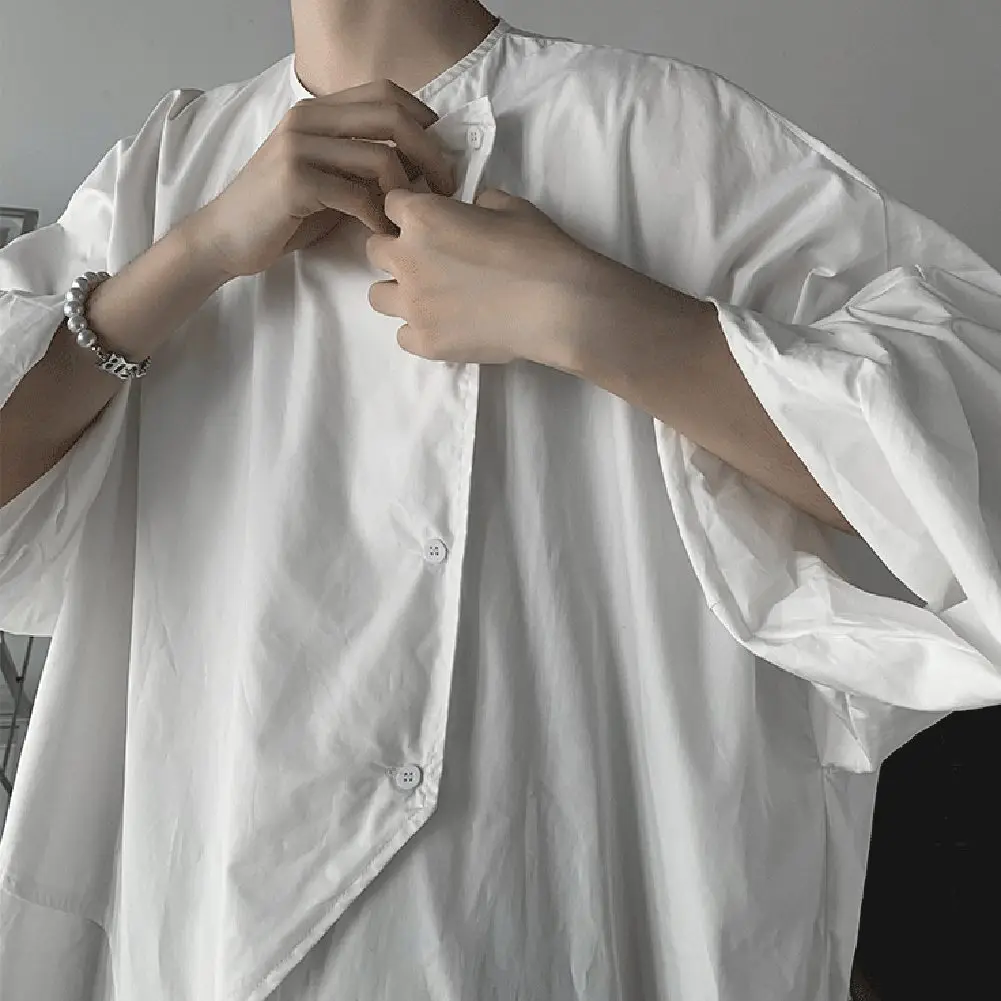 Comfy Fashion Mens Male Tops Asymmetrical Button Irregular Japanese Style Loose Non Stretch Oversize Streetwear
Comfy Fashion Mens Male Tops Asymmetrical Button Irregular Japanese Style Loose Non Stretch Oversize Streetwear