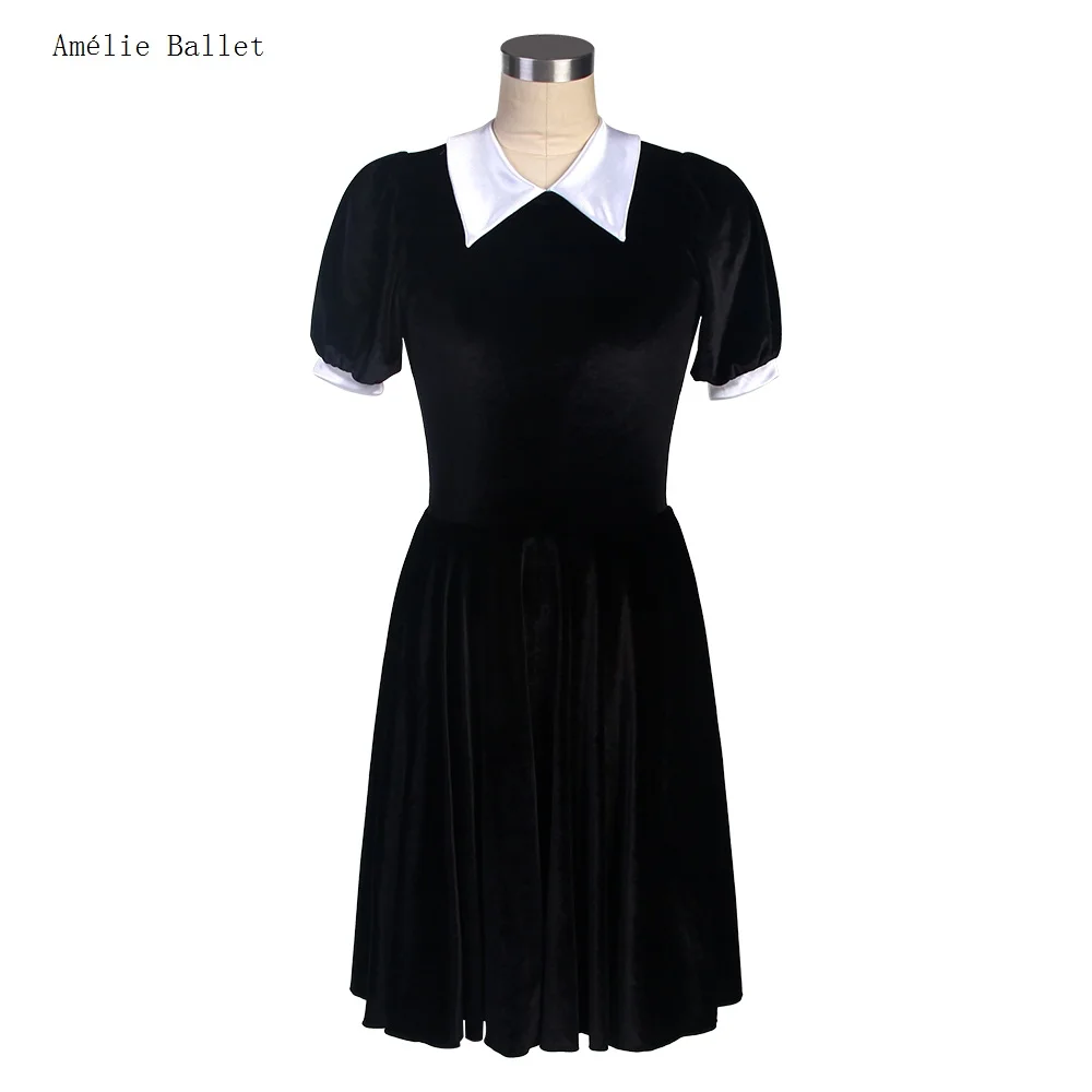 23165 Short Sleeves Black Velvet with Keyhole in the Back Girls&Women Ballet Dancing Dress Lyrical or Contemporary Dance Costume
23165 Short Sleeves Black Velvet with Keyhole in the Back Girls&Women Ballet Dancing Dress Lyrical or Contemporary Dance Costume