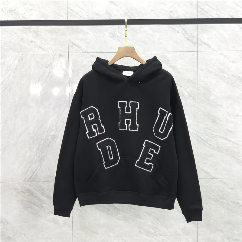 High Quality 1:1 EU Size Embroidered Logo Rhude Hoodie Men Women Kanye West Streetwear Hip Hop Rhude Pullover
High Quality 1:1 EU Size Embroidered Logo Rhude Hoodie Men Women Kanye West Streetwear Hip Hop Rhude Pullover