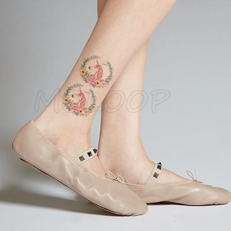 Water Transfer Tattoo Wreath Cartoon Unicorn Tattoo Body Art Waterproof Temporary Fake Flash Tattoo for Man Woman Kid 10.5*6cm
Water Transfer Tattoo Wreath Cartoon Unicorn Tattoo Body Art Waterproof Temporary Fake Flash Tattoo for Man Woman Kid 10.5*6cm