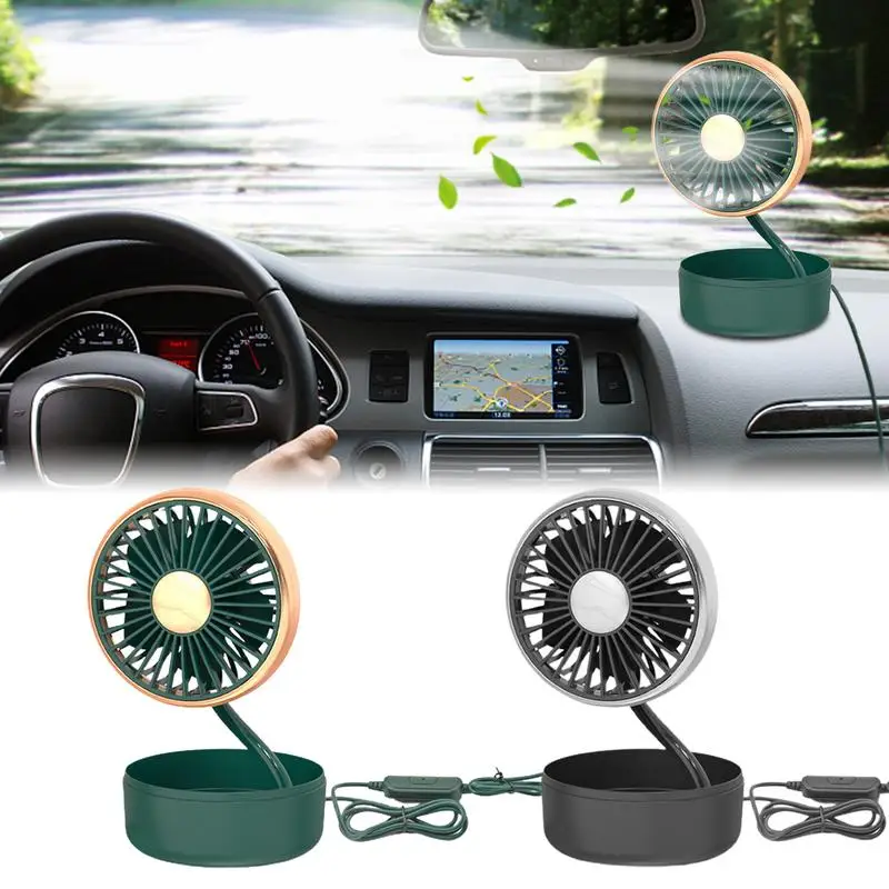 

Car Dashboard Fan 360 Degree Rotation Powerful Car USB Fan Portable Electric Vehicle Fan Low Noise Automobile Vehicle Cooling