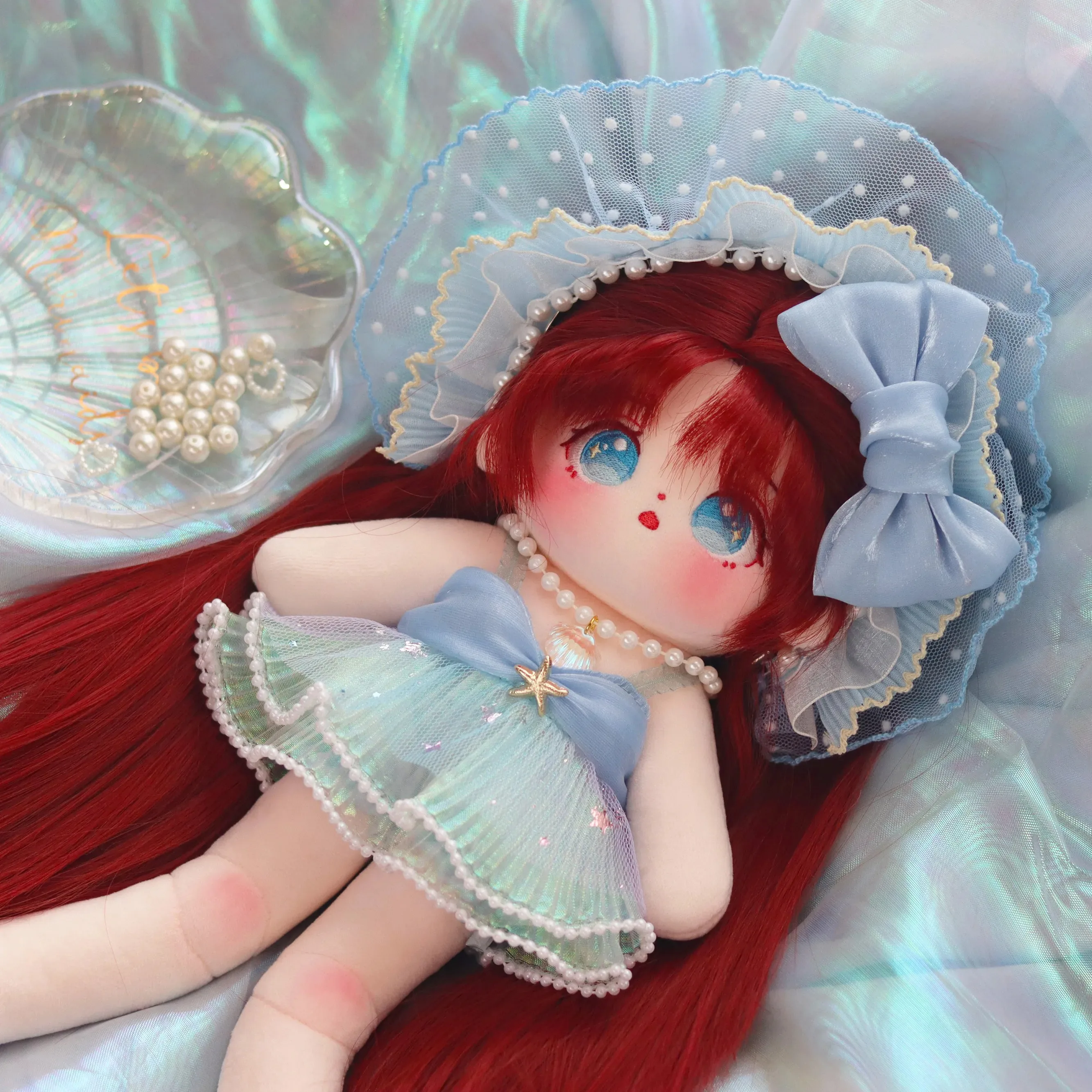Original Sweet Super Fairy Blue Deep Sea Girl Mermaid 5pcs Suit Princess Dress Outfit For 20cm Plush Doll Clothes Costume Gift
Original Sweet Super Fairy Blue Deep Sea Girl Mermaid 5pcs Suit Princess Dress Outfit For 20cm Plush Doll Clothes Costume Gift