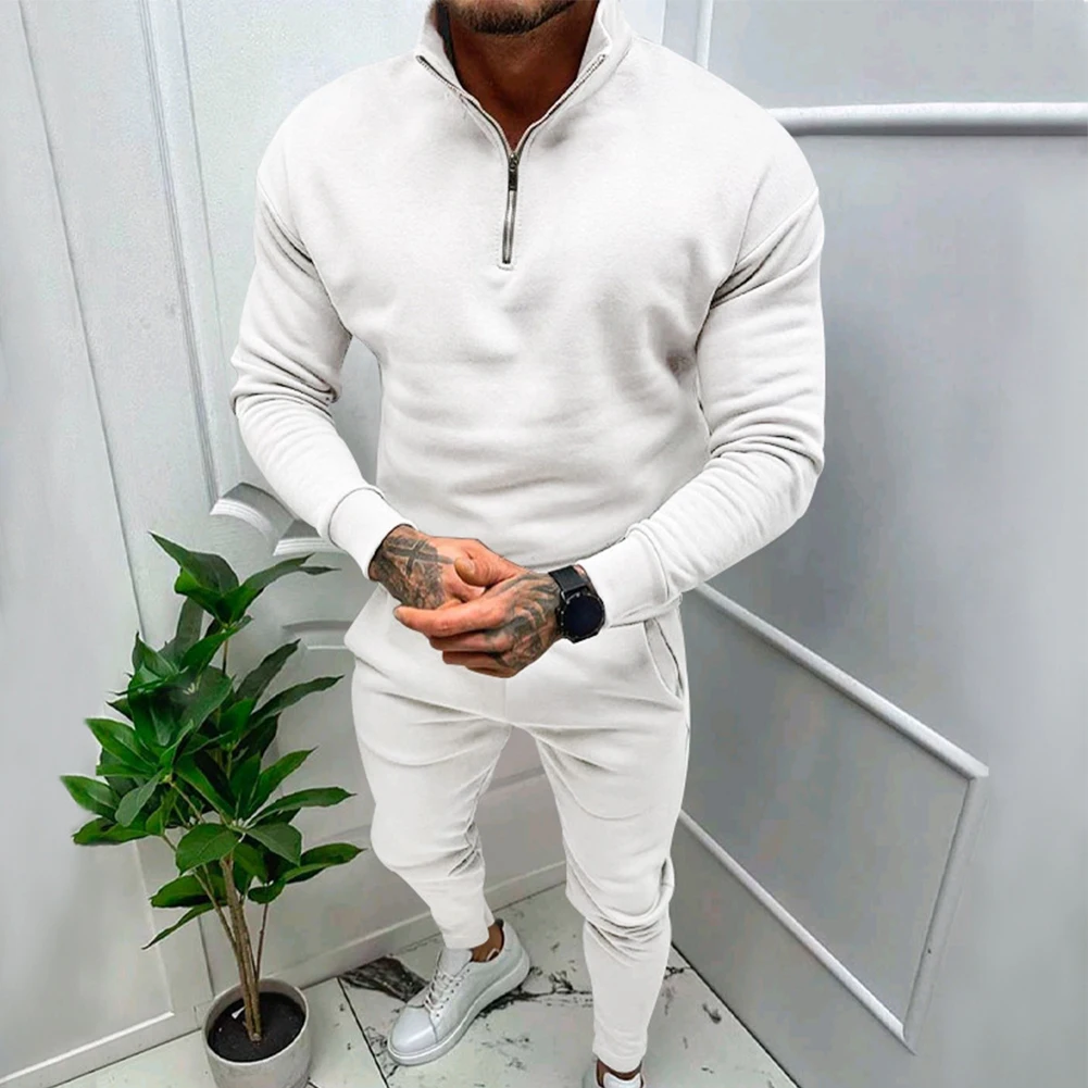 Top Trousers Comfort Trousers Drawstring Walking Fleece Zip-up Long Sleeve Men Outfit Round Neck Set Soft Daily
Top Trousers Comfort Trousers Drawstring Walking Fleece Zip-up Long Sleeve Men Outfit Round Neck Set Soft Daily