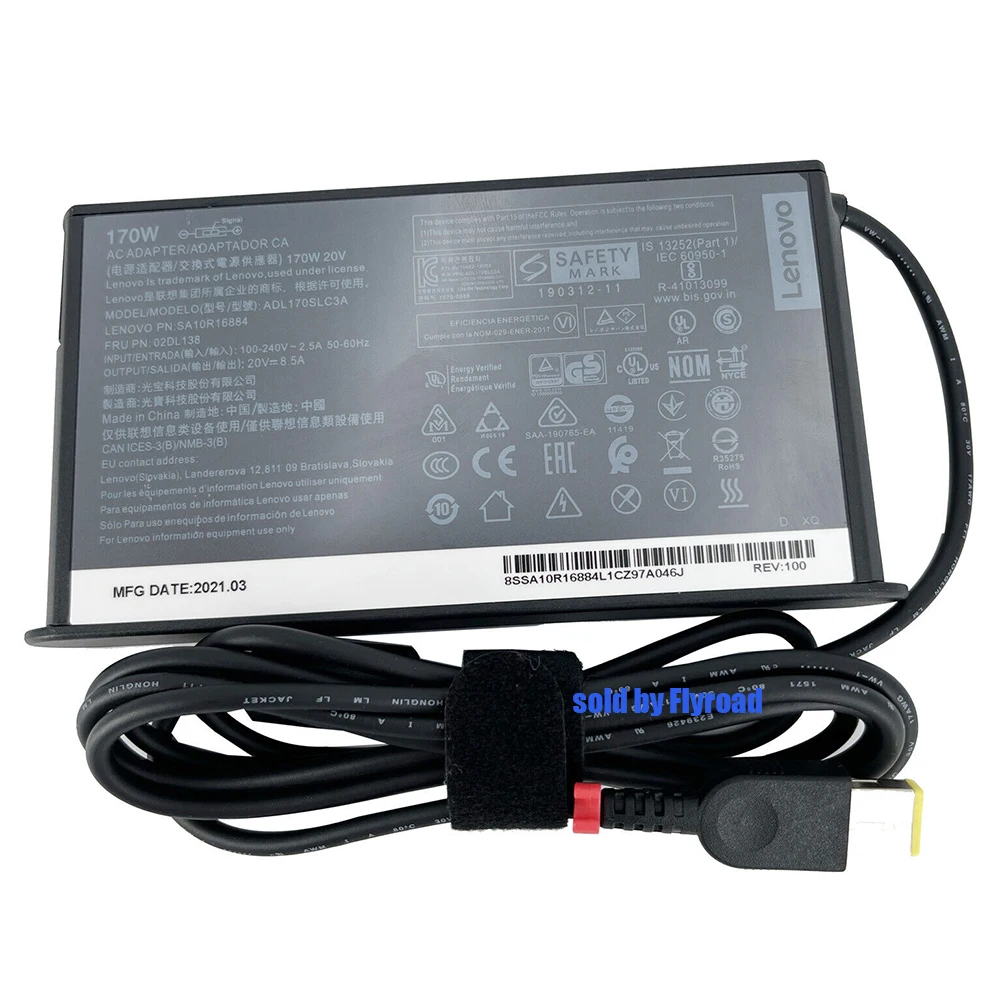 New Slim 170W Lenovo 20V 8.5A AC Adapter For ThinkPad P73LEGION Y700 R720 P70 P71 Laptop ADL170SCC3A
New Slim 170W Lenovo 20V 8.5A AC Adapter For ThinkPad P73LEGION Y700 R720 P70 P71 Laptop ADL170SCC3A