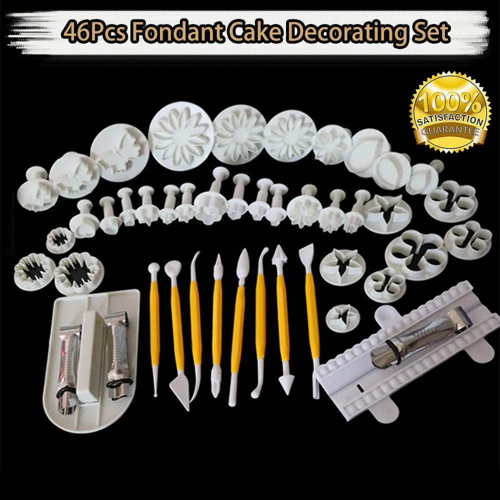 46pcs Food-grade Plastic Fondant Cake Decorating Tool Set DIY Cupcake Chocolate Wedding Cake Border Molds Kitchen Baking Moulds
46pcs Food-grade Plastic Fondant Cake Decorating Tool Set DIY Cupcake Chocolate Wedding Cake Border Molds Kitchen Baking Moulds