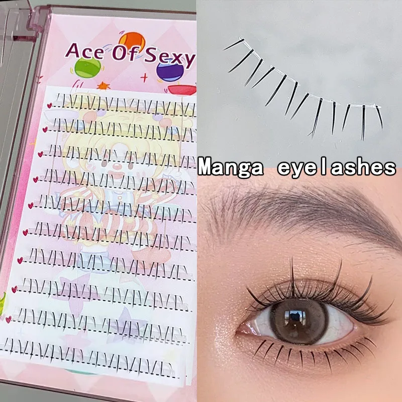 

10 Rows 5-7mm Cat Claw Lower Eyelashes Fairy False Eyelashes Segmented Natural Eyelashes Manga Lower Eyelash Makeup Tools