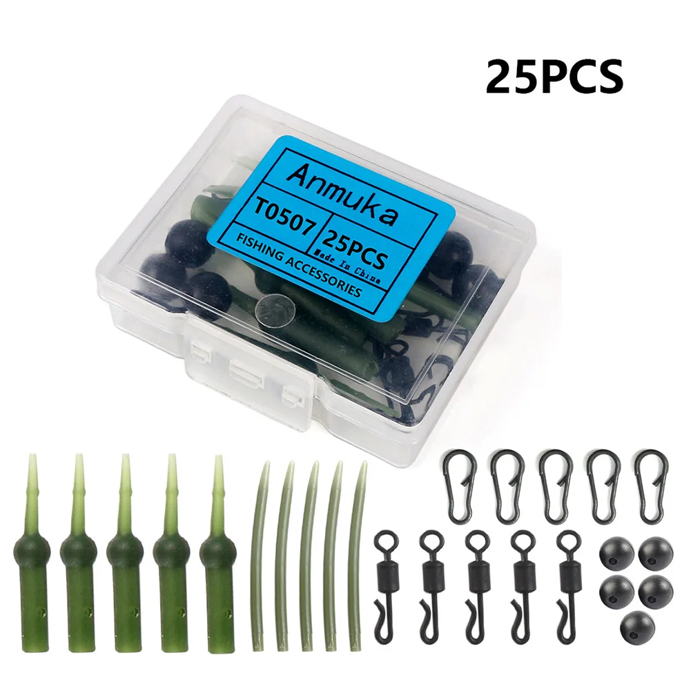 25pcs Fishing Connector Q-Shaped Quick Change Swivels Anti Tangle Sleeve Helicopter Rig Kit Fishing Accessories Tackle
25pcs Fishing Connector Q-Shaped Quick Change Swivels Anti Tangle Sleeve Helicopter Rig Kit Fishing Accessories Tackle