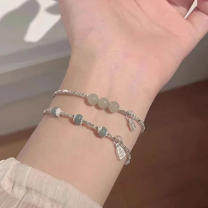 PANJBJ 925 Sterling Silver Hotan Jade Bracelet for Women Girl Sweet Exquisite Geometric Jewelry Birthday Gift Dropshipping
PANJBJ 925 Sterling Silver Hotan Jade Bracelet for Women Girl Sweet Exquisite Geometric Jewelry Birthday Gift Dropshipping
